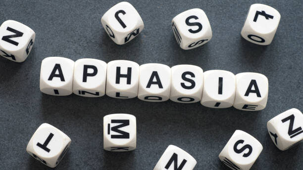 word aphasia on white toy cubes